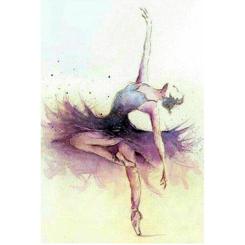 

GATYZTORY Oil Paint By Numbers Handmade Coloring By Numbers Ballet Girls Canvas Painting For Adults Gift Paint Kit Kill Time Art 30x20cm no frame темные хаки