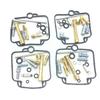 For 1991-1993 Suzuki GSF400 Bandit GSF 400 Carburetor Repair Rebuild Kit 4 Sets