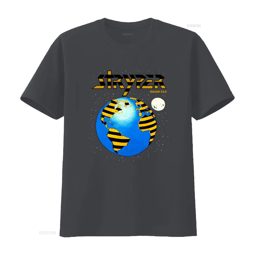 Stryper Soldiers Under Command 80er Jahre Vintage T-Shirt Globus Mond Design mit Jesaja 53 5 Text vintage Gewaschen Stilvolle Streetwear