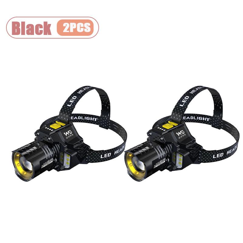 1/2/4PCS Super Bright LED Headlamp USB Rechargeable Waterproof IP65 for Home Repair Hiking Camping Fishing and Cycling