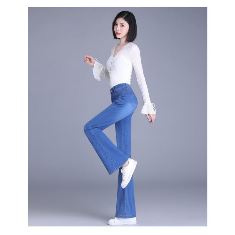 Stretch Jeans Women's Spring High-waisted Slimming Flared Women's Slim Casual Pants