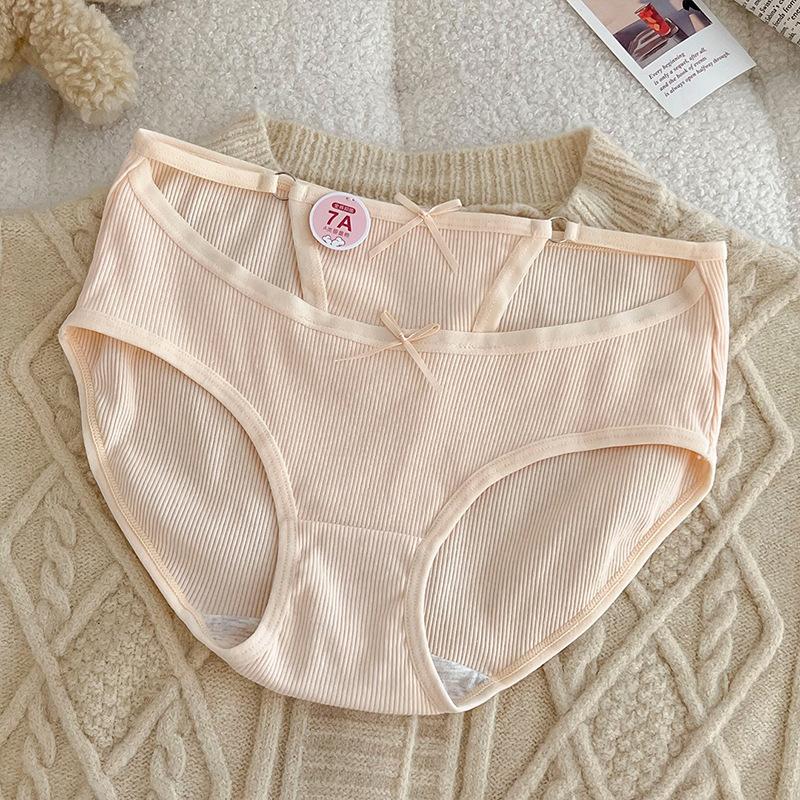 Women's Underwear Antibacterial Crotch Briefs Breathable Girls' Pants Mid-waist Panties