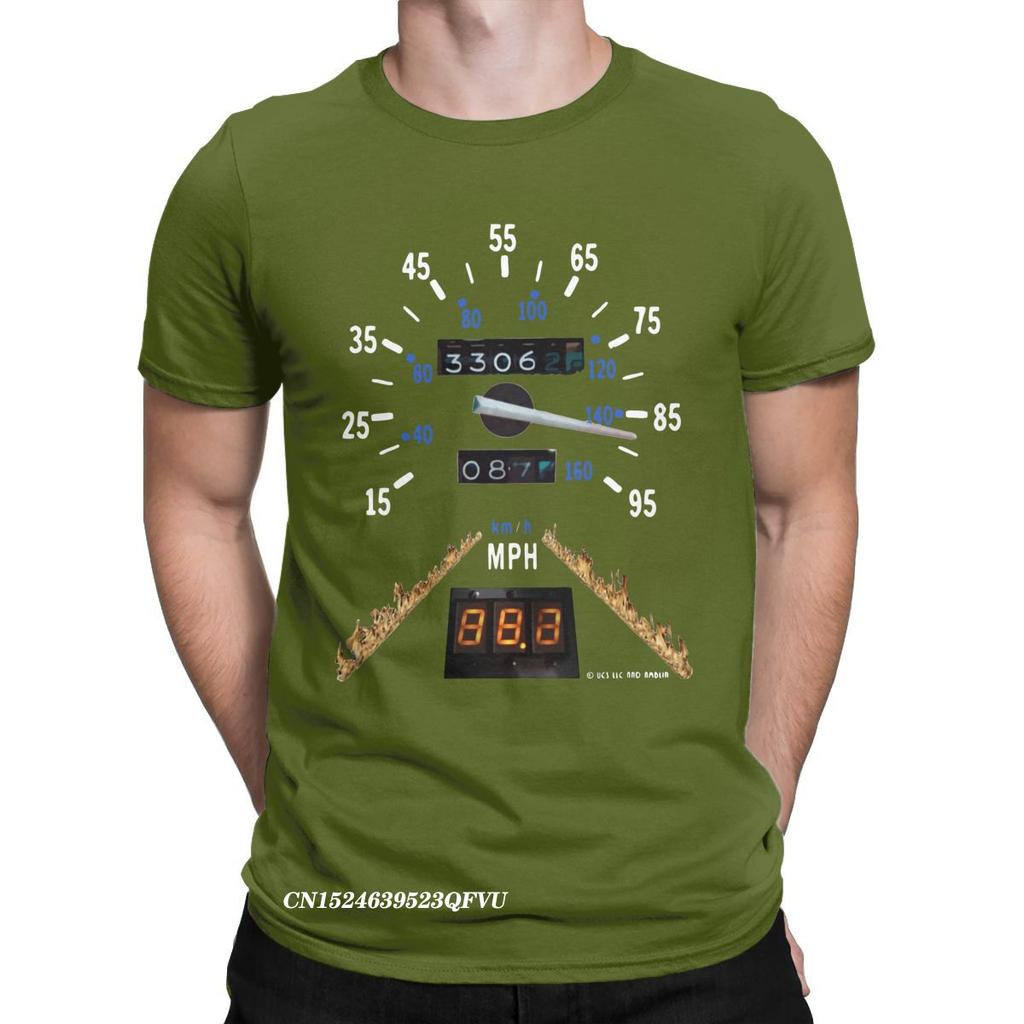 Men's Tshirt Time Travel Movie BTTF Leisure Tees Harajuku T-Shirts Premium Cotton Adult Clothes