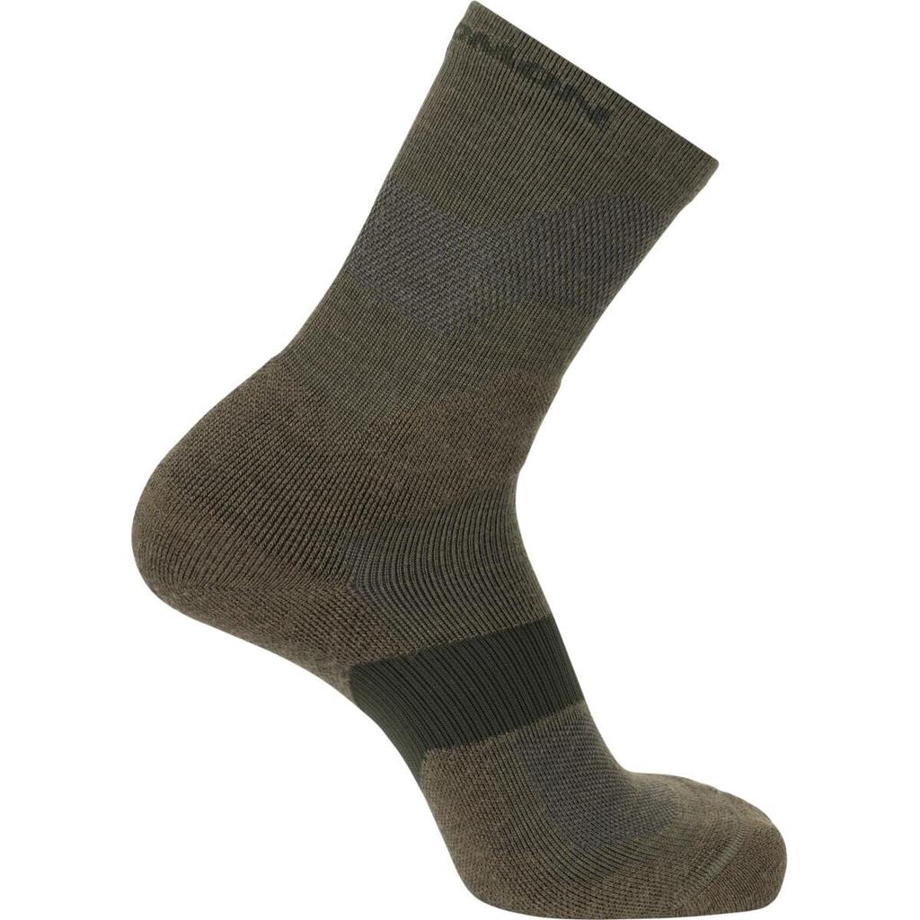 Salomon Men's X Ultra Crew Socks, LC2627200, Martini Olive/Stone Grey, Size S