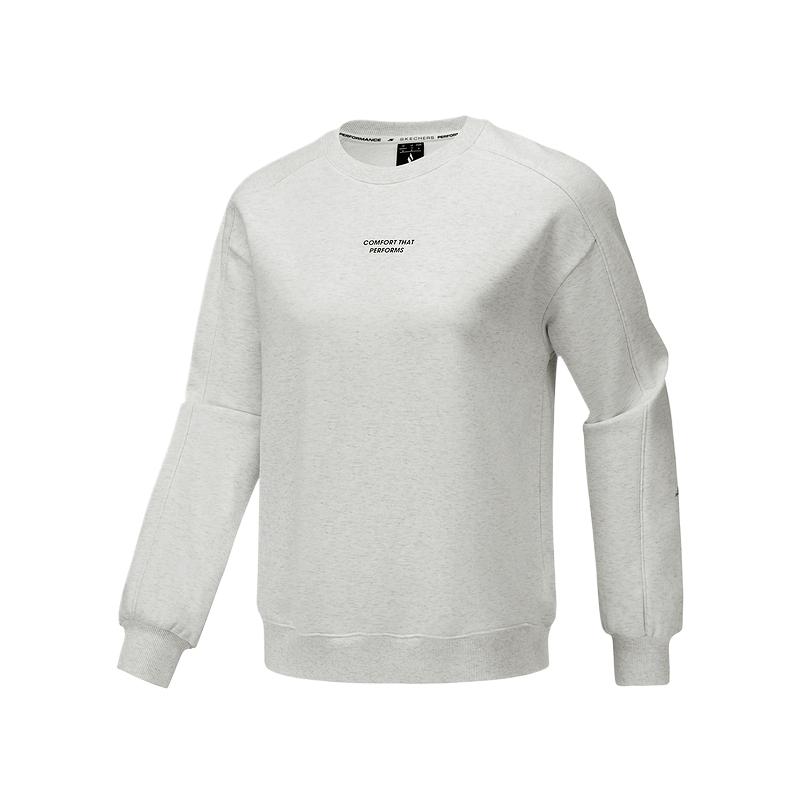 Skechers Fleece Lined Warmth Technology Thermal Thick Loose Comfortable Crew Neck Pullover Sweatshirt Women tops P425W074-05YR L