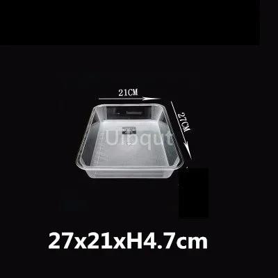 Acrylic rectangle Plastic Serving Trays Transparent Serving Fruit Vegatable Food Tray dishes dinner set square basin dishes