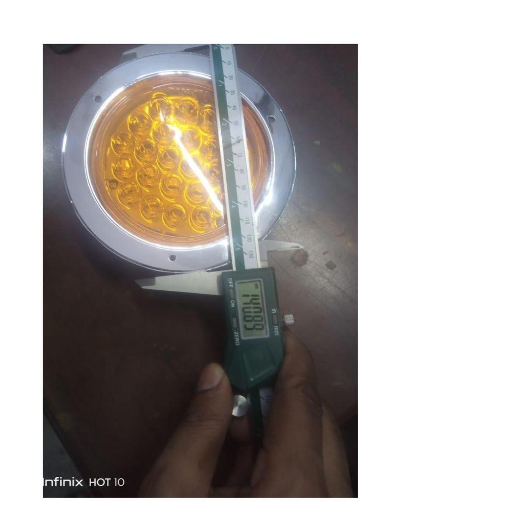 2pcs 4" Round White LED Reverse Backup Tail Lights Rubber Seal for Trucks, Trailers, RVs, Boats – 12V