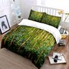 "Bamboo-Themed Set for Nature Decor" Kid's and Adults' Bedroom Decor, Exquisite Three-piece Bedding Set Gift