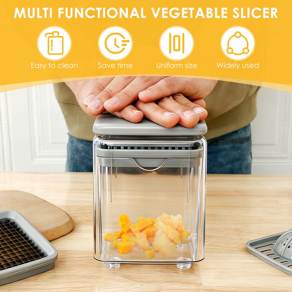 Potato Chipper Cutter French Fry Cutter Fruit Vegetable Dicer Chopper Food Chopper French Fries Cutters for Kitchen Accessories