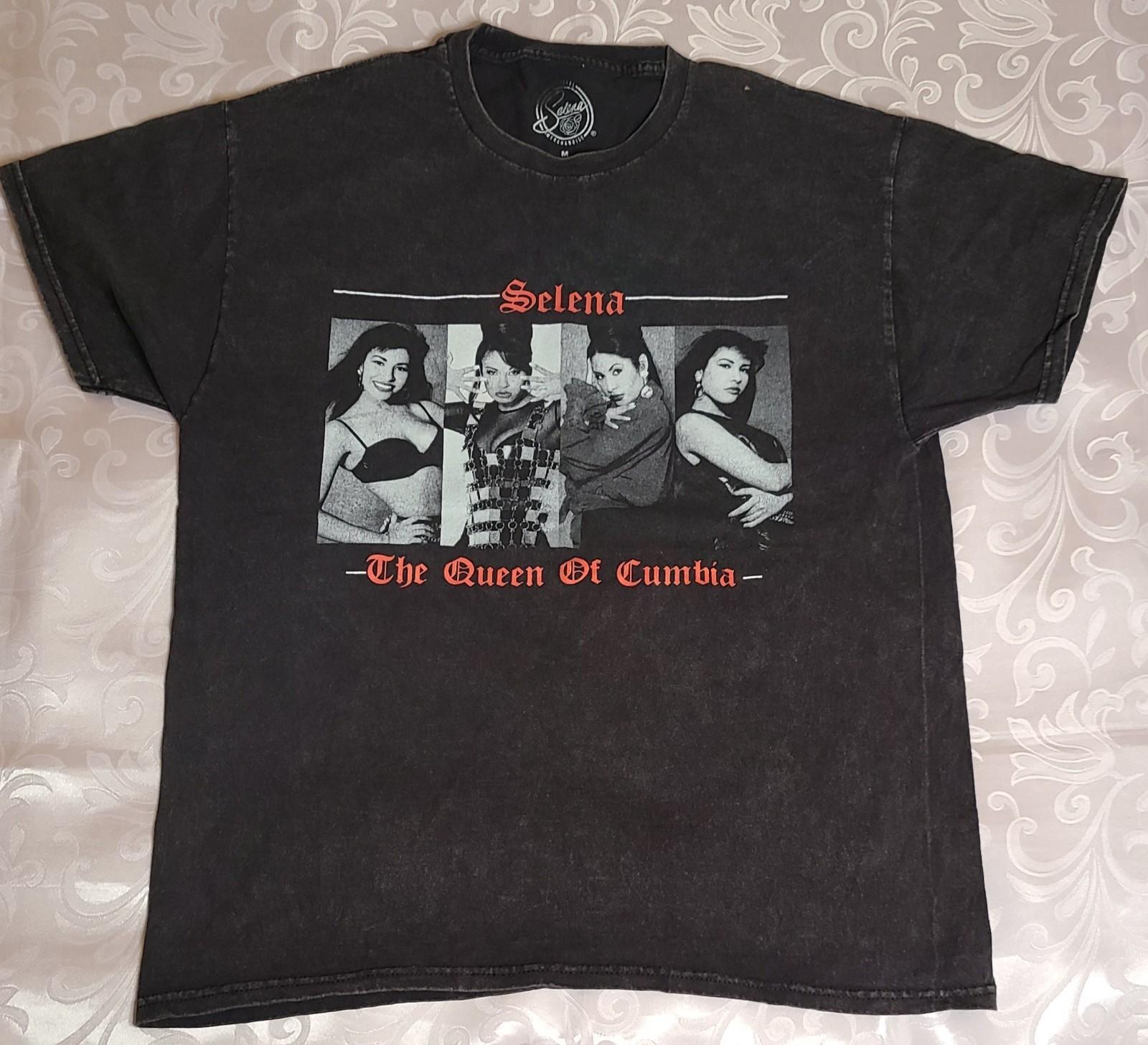 Official Selena Queen Of Cumbia Size Medium Tshirt Black Graphic 90s Latin Music Unisex T-Shirt XXL