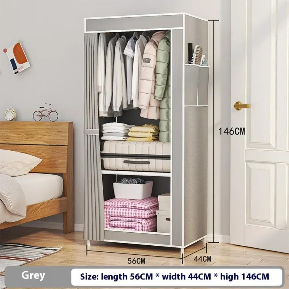 Garde-robe pliante minimaliste Armoire de rangement en plastique Meuble de chambre à coucher Pas cher Garde-robes Placard Assemblable Étagère de rangement pour la maison
