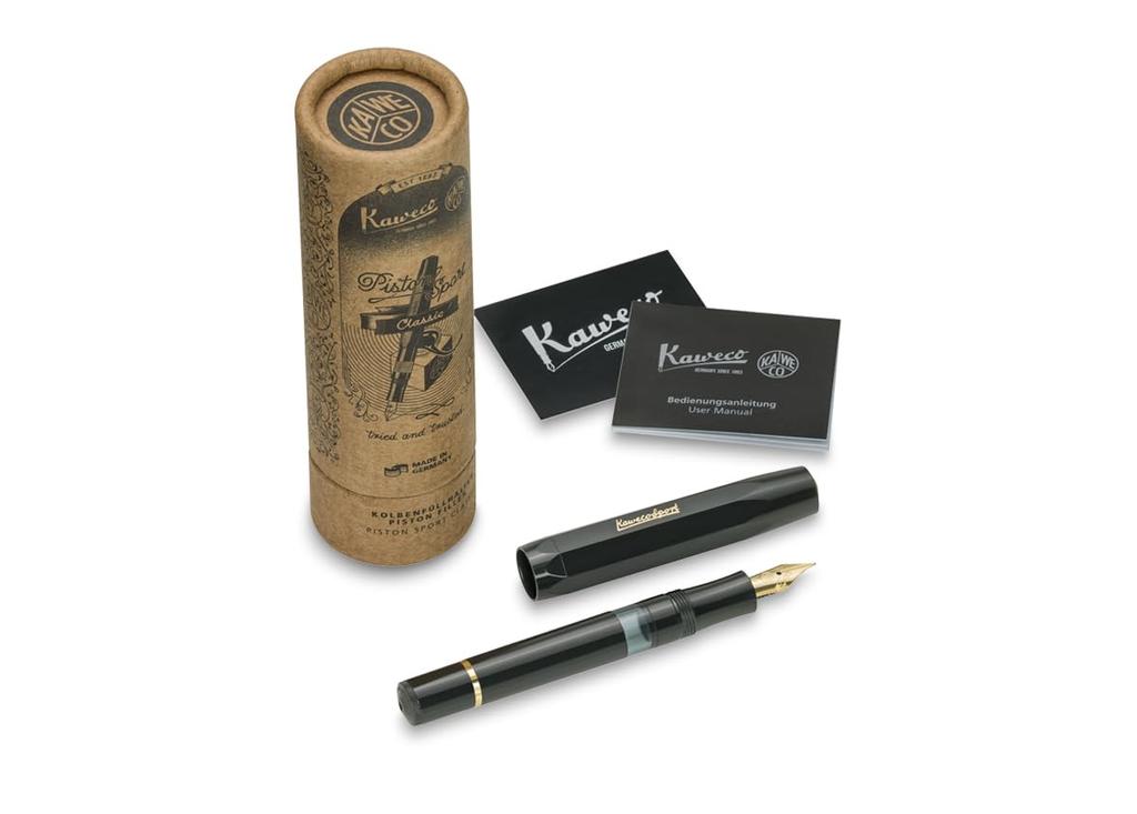 Kaweco Fountain Pen F Fine Point Classic Sports 11000335 Rotating Suction Type Regular Imported Product Black/Gold