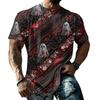 Men's Halloween Print T-Shirt, Short Sleeve Neck Tee for Halloween Celebrations