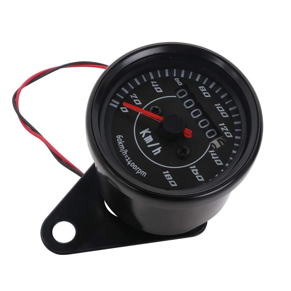 

Motorcycle Speedometer Odometer LED Tachometer 0-180km/h 12V Motor Meter Miles Speed KMH Gauge Replacement чорний