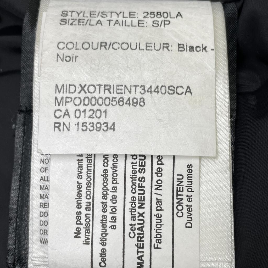 CANADA GOOSE 2580LA Black ROSSCLAIR PARKA Rossclair Parka coat S blackUsed