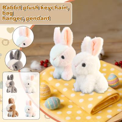 Easter Cute Bunny Keychain/bag Charm Simulated Plush Cute