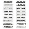 Decalcomania Lettere Nuove in ABS Emblema Baule Auto 508L 408X 508 408 308 208 Logo Distintivo 3D Adesivo Posteriore Accessori di Modifica