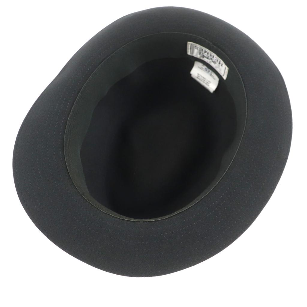 Great HERMES Hat Rabbit Felt Fedora with Ribbon Dark Gray Wool Mens 57 Used