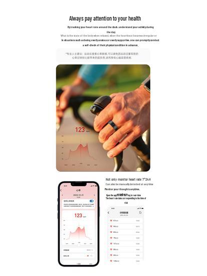 Bluetooth Smart Ring: Monitors Blood Oxygen, Heart Rate, Sleep, Steps, and Is Waterproof.