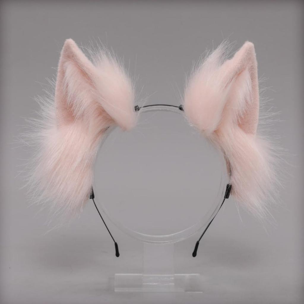 Fox ears and tail fox and wolf fox fluffy for cosplay cultural school unisex [TatickCuftumes] set, ears, tail, tail, tail, handmade, accessories,