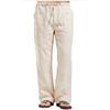 Sommer Einfarbig Atmungsaktive Leinenhose Herren Baumwollleinenhose