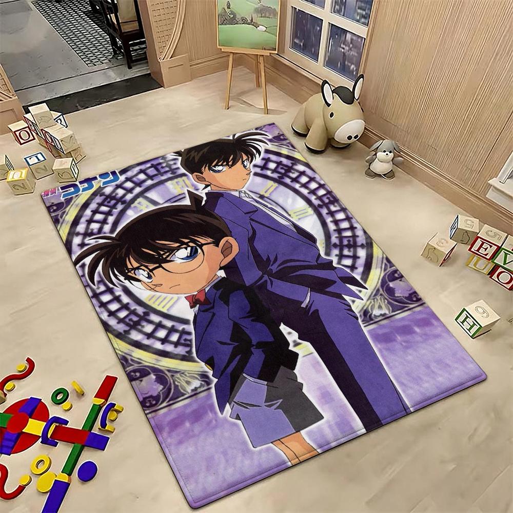 Detective Conan Anime Character Collection Theme Rug Thick Nonslip Carpet For Kids Bedroom Play Area Home Party Decor Great Holiday Gift