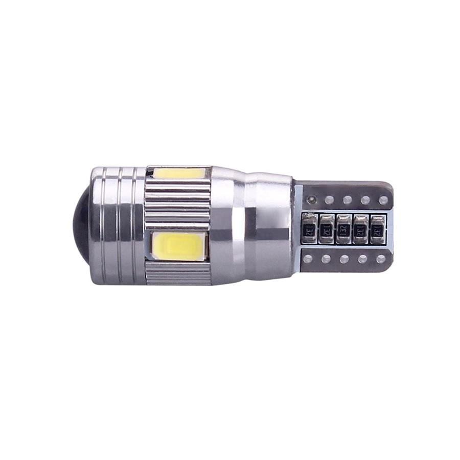 10Pcs T10 6SMD 5630 LED Bulb White For Car Roof Reading Light License Plate Lamp