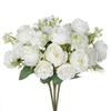 1Pc Artificial Flower Silk Rose Peony  Christmas Bridal Bouquet Wedding Home Garden Party Vase Decoration Diy Gift Box Hot Sales