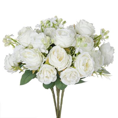 1Pc Artificial Flower Silk Rose Peony  Christmas Bridal Bouquet Wedding Home Garden Party Vase Decoration Diy Gift Box Hot Sales