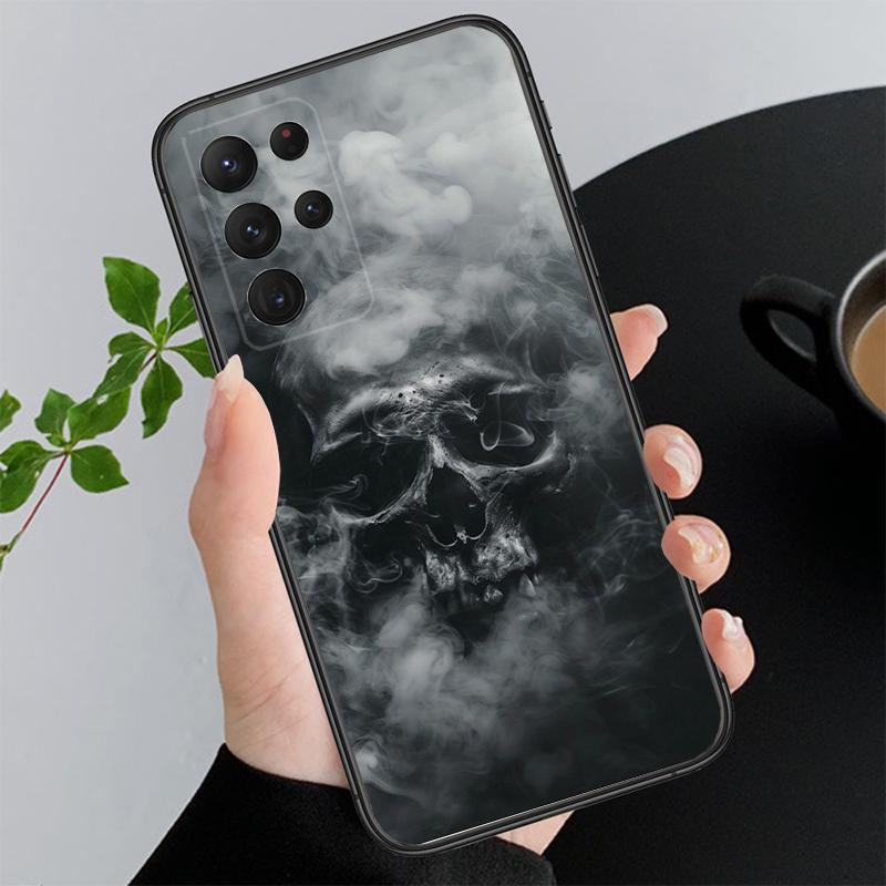 Skull Head Flower Art Phone Case For Samsung Galaxy A15 A35 A55 A52 A53 A54 A33 A34 A25 A05S A16 A14 A05 A51 A52S A71