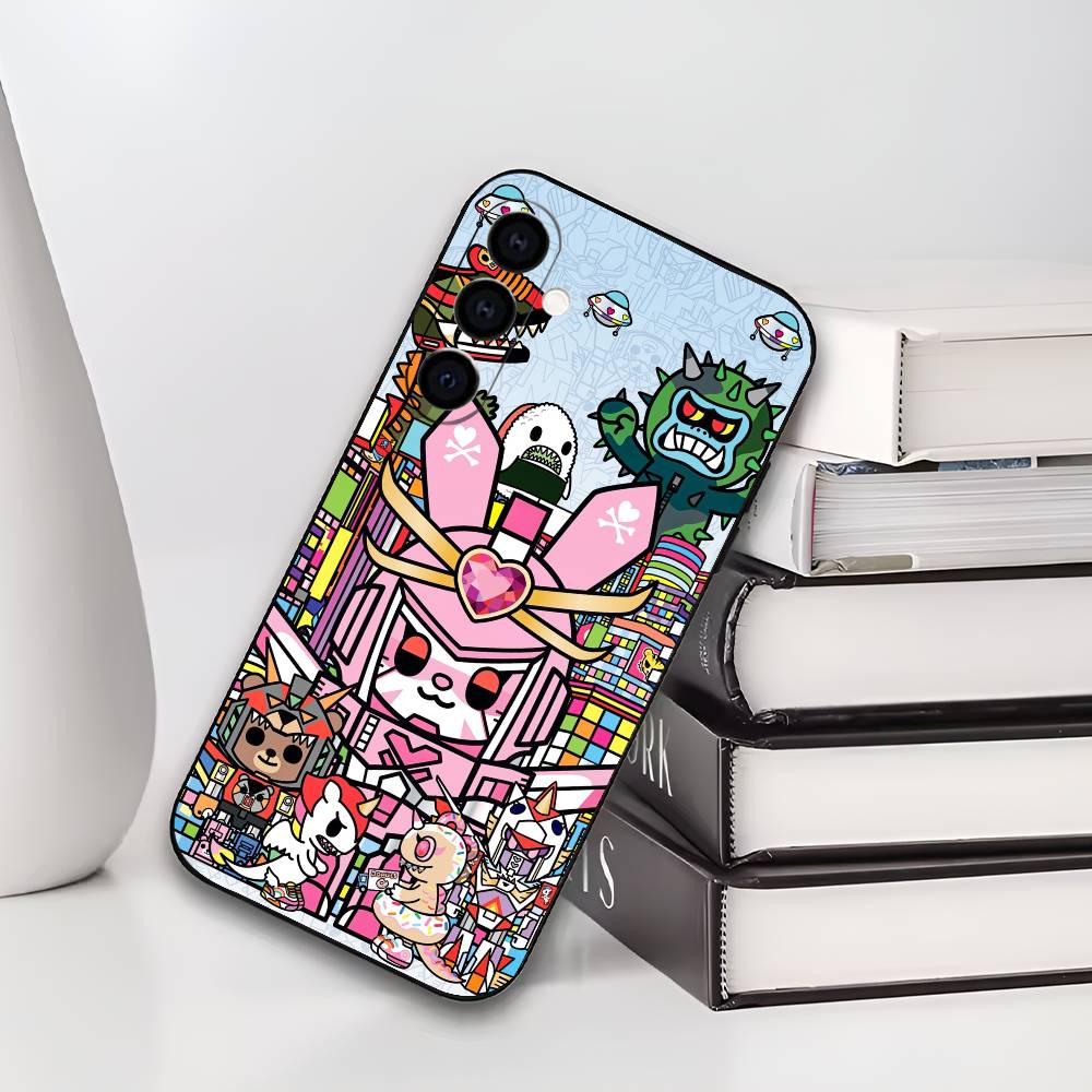Japan T-Tokidokis Phone Case For Samsung Galaxy A73,A72,A71,A70,A53,A52,A51,Soft Silicone Black Cover