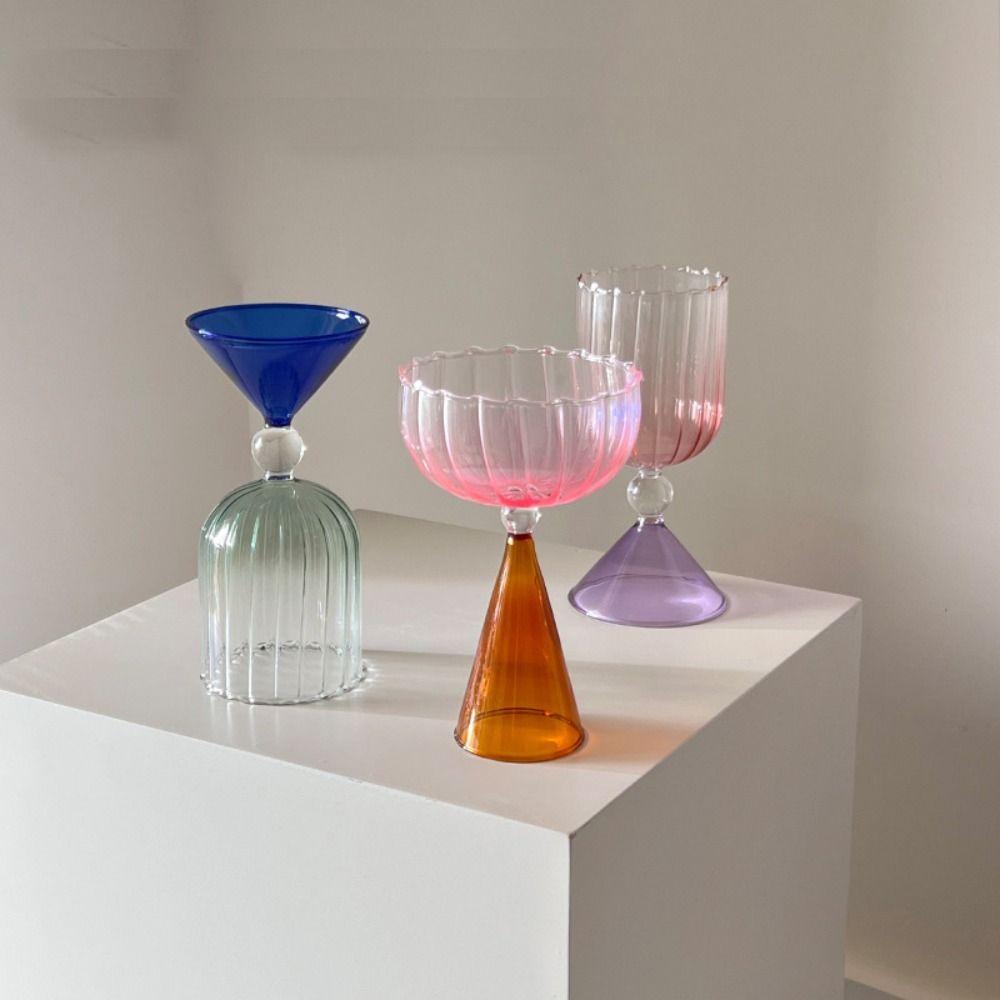 Creative Dessert Cup Glass Wine Cup Goblet Ice Cream Cup  Bar