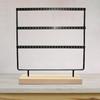 Jewelry Stand 3 Layers Elegant Style Compact Large Capacity Iron Material Decorative Practical