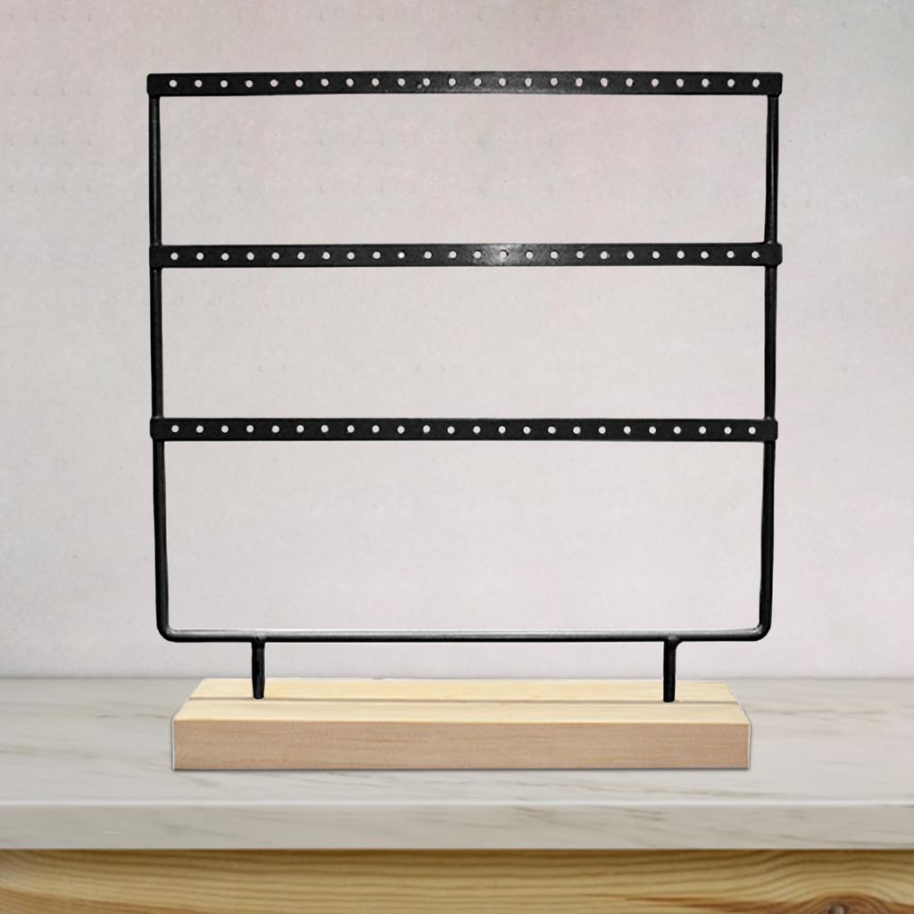 Jewelry Stand 3 Layers Elegant Style Compact Large Capacity Iron Material Decorative Practical