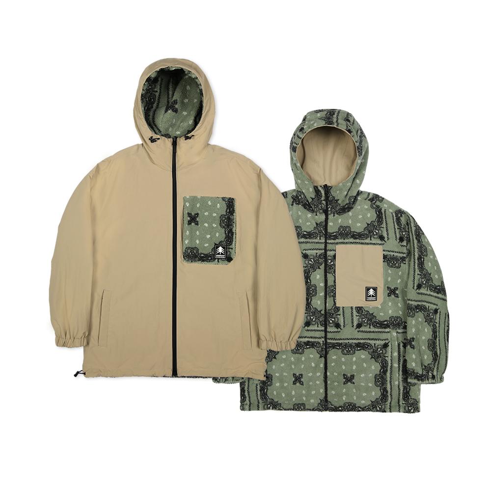 Yobeat Reversible Fleece Snowboard Jacket Beige
