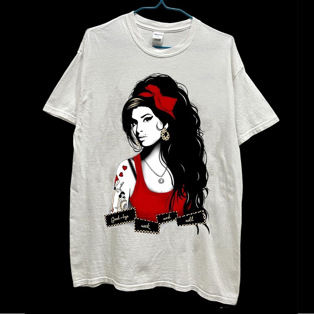 Винтажная футболка Amy Winehouse Подарок для фанатов Мужская S-235XL 12D379 Унисекс XXL