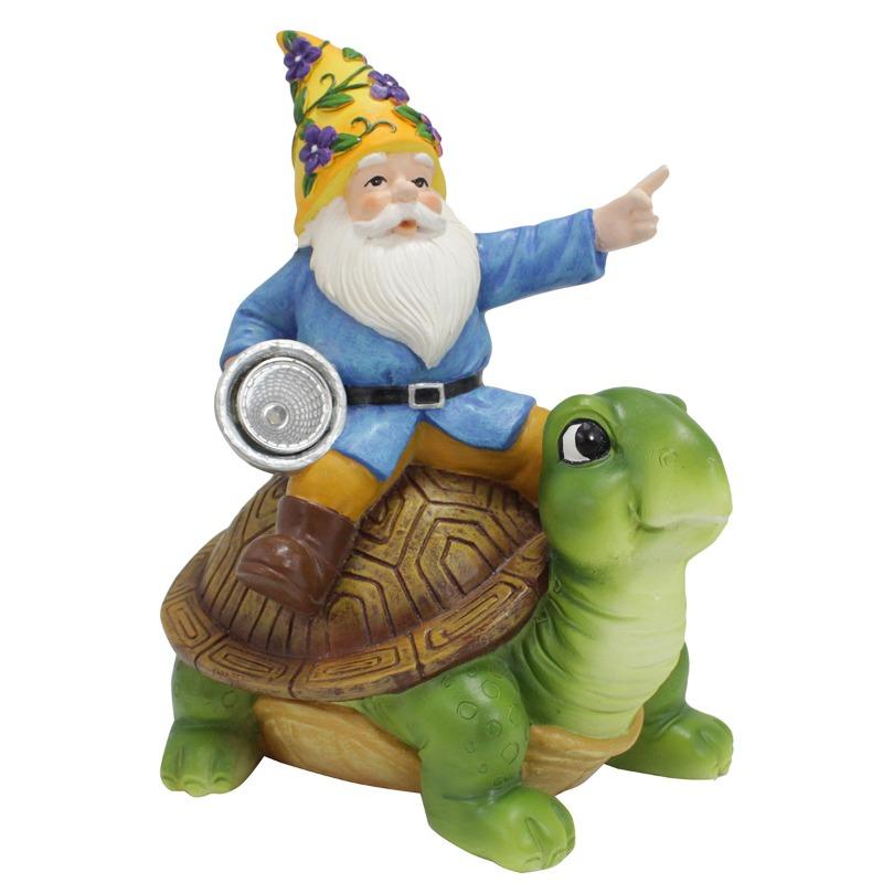 Dwarf Turtle Solar Garden Statue, Outdoor Lawn Solar Lamp Decorative Animal Ornaments