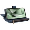 For Samsung Galaxy S24 FE Zipper Wallet Case with 15 Card Slots and Strap Leather Phone Cover