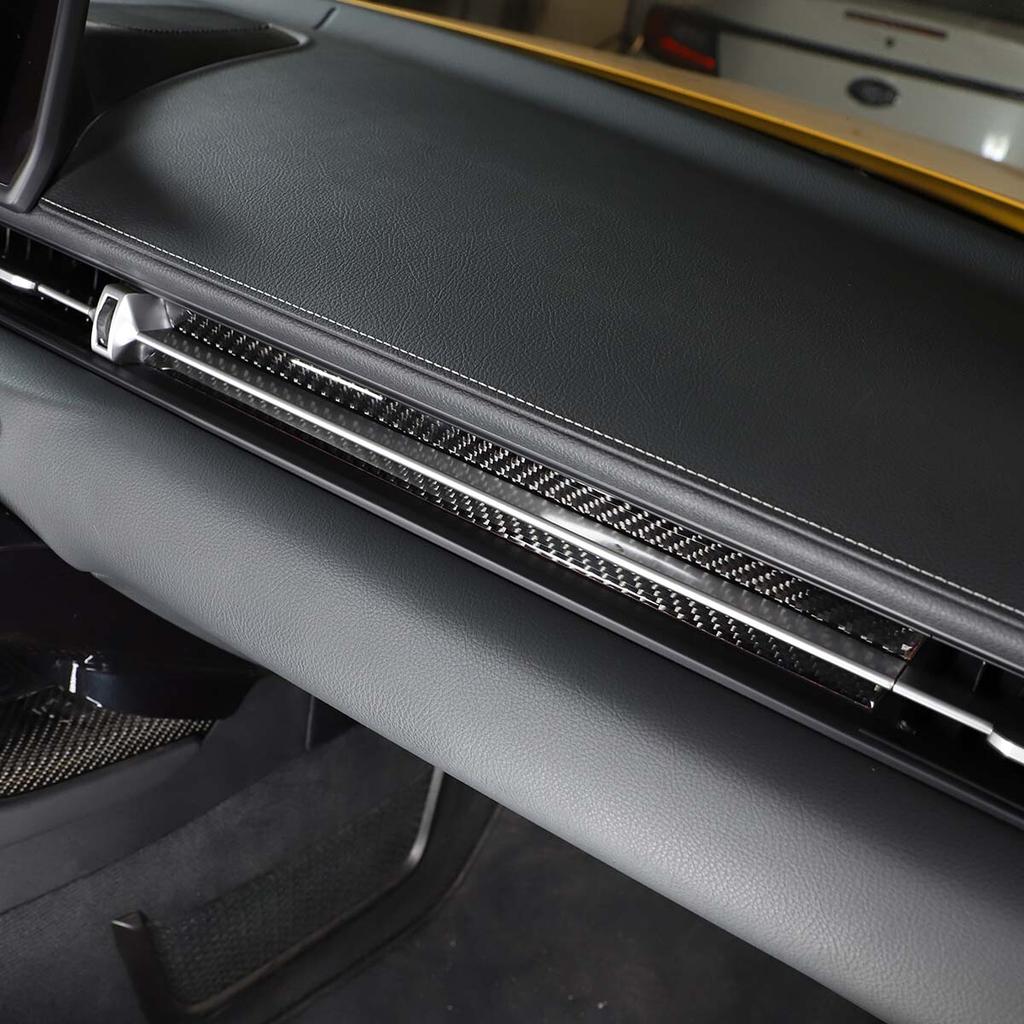 Carbon Fiber Co-pilot Position Dashboard Trim Cover For Toyota Supra19-24