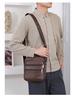 Men's PU Leather Large Capacity Versatile Business Casual Crossbody Bag