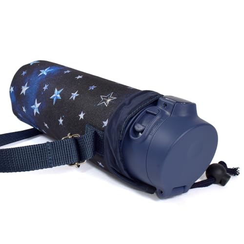 COLORFUL CANDY STYLE Stainless Steel Mug and Cover Set, 600ml, Sterling Silver & AM Marine Blue, Zojirushi Seamless Cap, Water Bottle Case, Holder, Sh