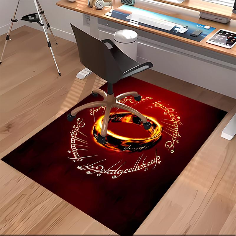 1pc The Lord of the Rings2 Print Area Rug - Soft, Washable Non-Slip Indoor Mat for Office Chairs, Living Room, Home Office Decorative Rug