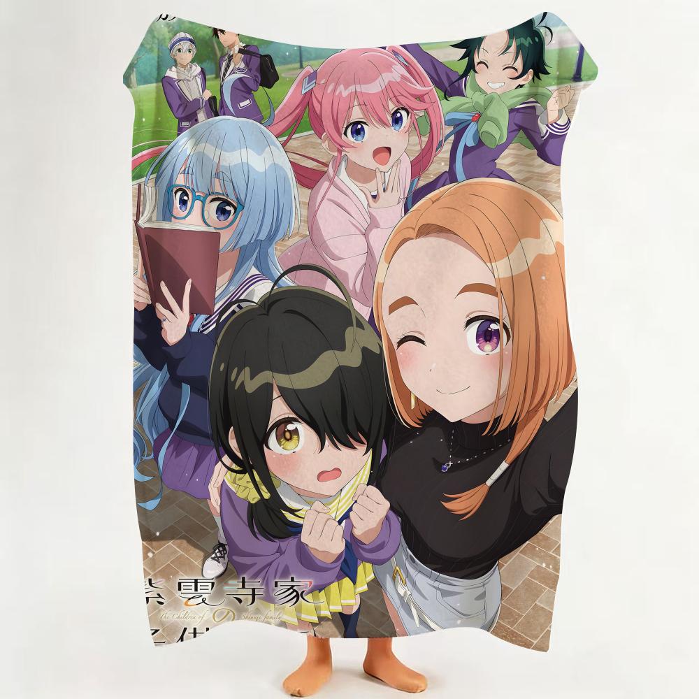 Anime The S Shiunji F Family C Children  Flannel  Blanket Suitable for Sofa Living Room Bedroom