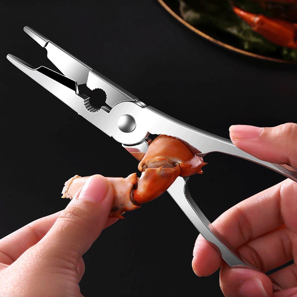 Clip Lobster Clamp Crab  Pliers Eating Seafood Tool  Set Crab Peeler Seafood Cracker Prawn Peeler