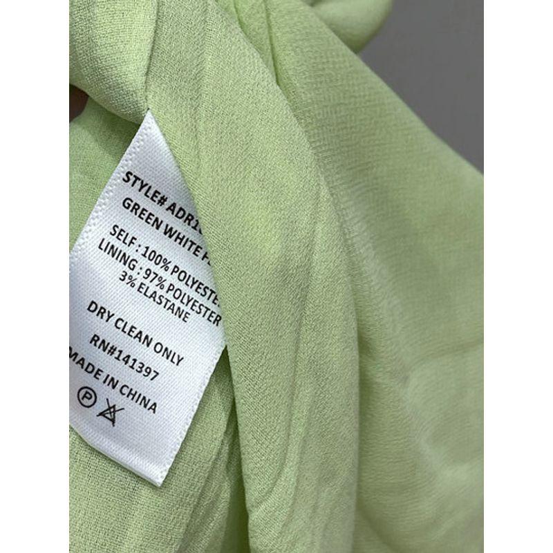 Spring and Summer Standard American Single ASTR Fresh Oxygen Feeling Green Frill White Floral Sling Fairy Dress