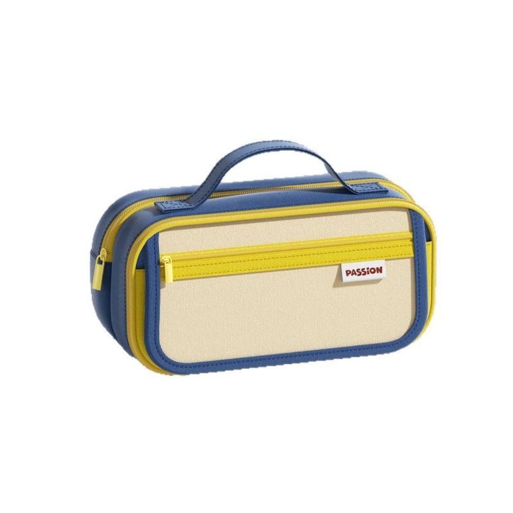 

Organizer Storage Pencil Bag Canvas 9-layer Pencil Case Cartoon Pencil Cases School Supplies жёлтый