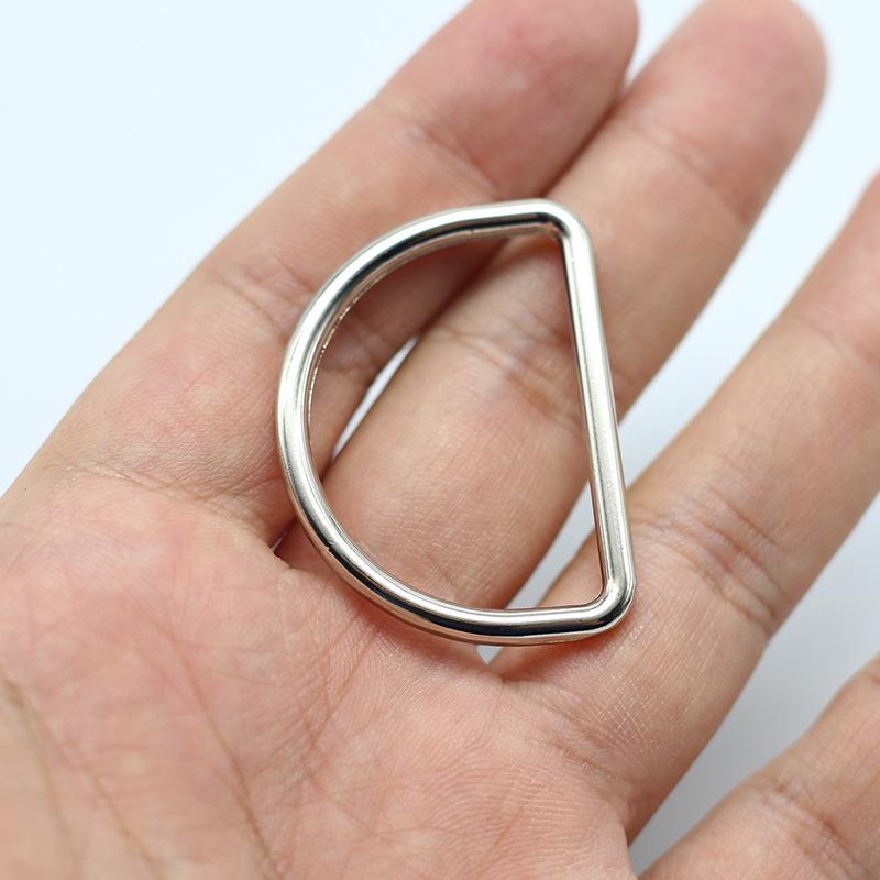 Electroplated Alloy D-Ring Strap Connector and Half-round Shoulder Bag Buckle
