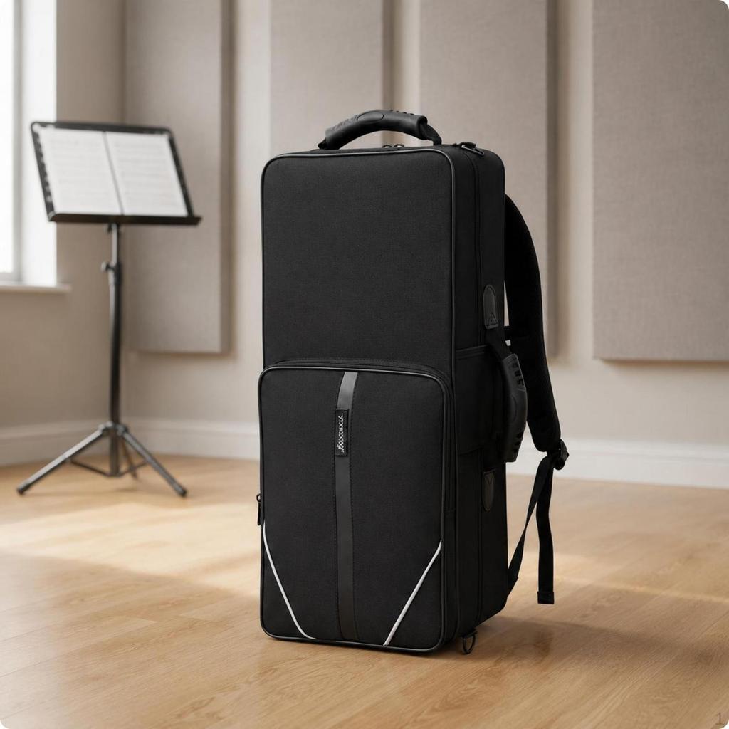 Trumpet Case with Backpack Straps Front Pocket Zipper Closure Brass Instrument