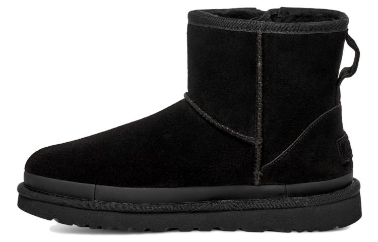 Женские ботинки UGG Classic Mini с молнией и логотипом на тесьме  Черный  1144034-BLK 36