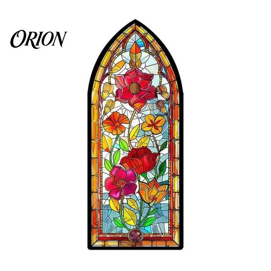 Floral Pattern Bookmark Stained Glass Flower Bookmark, Acrylic Suncatcher Plant Book Page Marker, Gifts for Bookish, Women Retro Style
